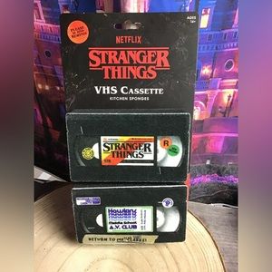 Stranger things Netflix VHS Cassette kitchen sponges -brand new